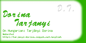 dorina tarjanyi business card