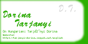 dorina tarjanyi business card